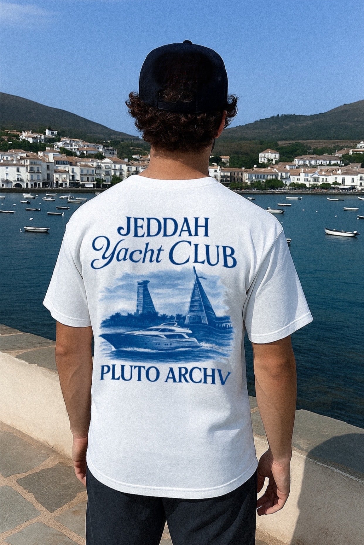 PlutoArchv Jeddah Yacht Club White Tee