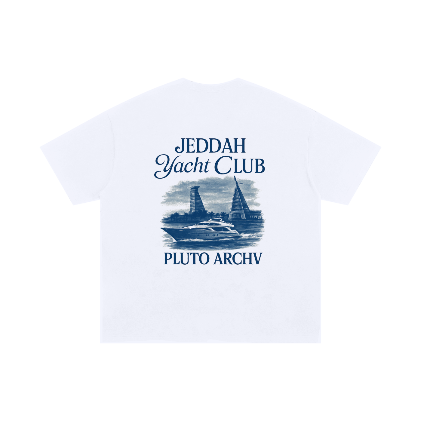 PlutoArchv Jeddah Yacht Club White Tee