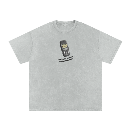 PlutoArchv NOKIA Acid Wash Tee Gray