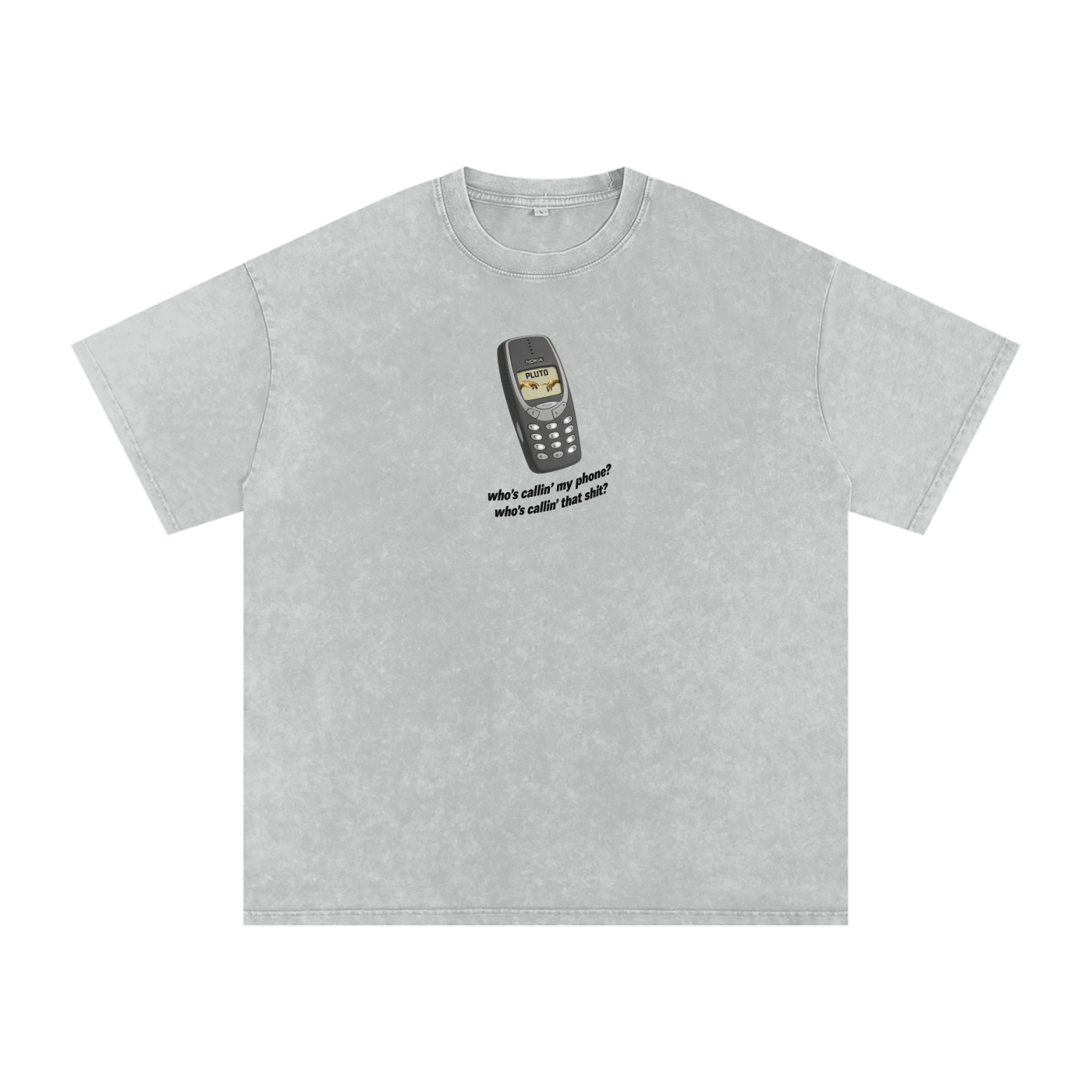 PlutoArchv NOKIA Acid Wash Tee Gray